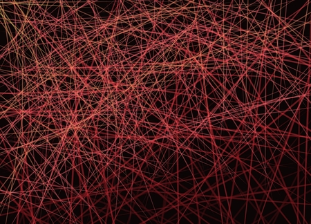 Background Pattern, Abstract Crossing of Red Lines and Strips or Red Light Laser Beams on A Black Background.の写真素材