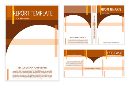 Elegant Template of Brown Modern Business Template Background with Copy Space for Text Decoratedのイラスト素材