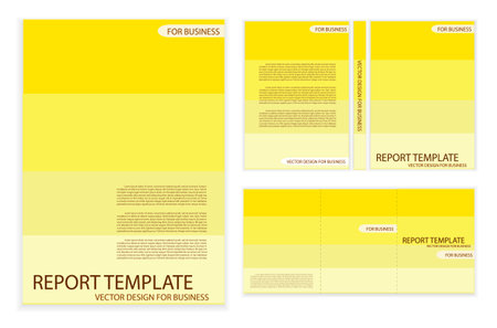 Elegant Template of Yellow Modern Business Template Background with Copy Space for Text Decoratedのイラスト素材