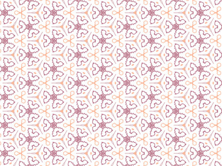 Vector Illustration of Purple Abstract Mandala or Ikat Texture Seamless Pattern for Wallpaper...
