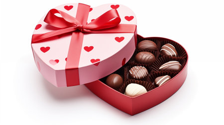 popular Valentine's Day a box of chocolates.AI Generatedの素材