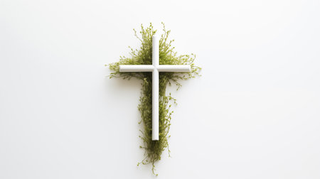 cross, representing resurrection, holds deep religious significance, embodying the central belief of Christianity and the promise of eternal life.AI Generatedの素材