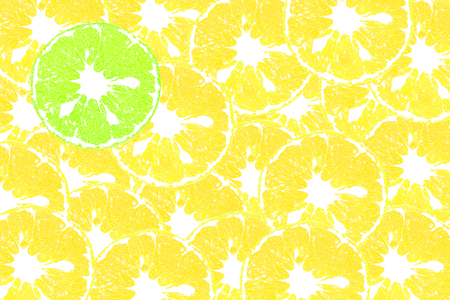 Color art of orange slices for background or wallpaper