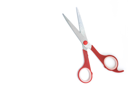 Scissors isolated on white background with copy space for office and school stationary object