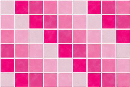 Square pattern in red and pink color tone with paper textured for background and wrapping paper designの写真素材