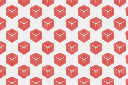 Abstract red box pattern on paper textured background for wrapping paper designの写真素材