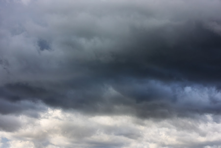 Stormy clouds on the dark sky background for rainy season and nature concept