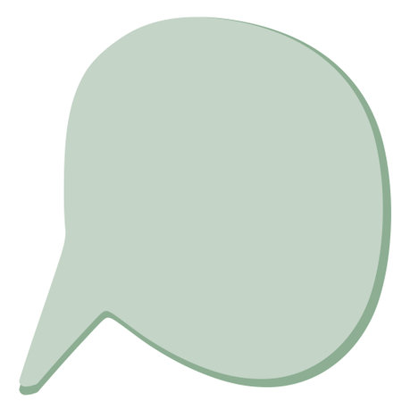 Green speech bubble isolated on white background for usage as an illustration, texts, articles and comics conceptの写真素材