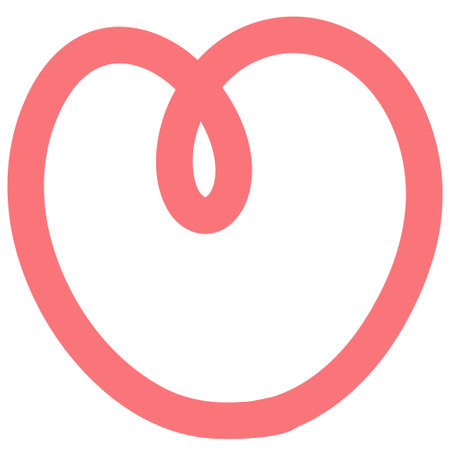 Drawing of red heart shape isolated on white background for usage as an illustration, a decorative element, Valentine's day and love conceptの写真素材