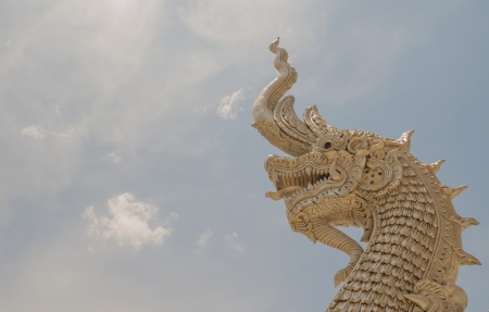 Sculpture of the Dragon's headの写真素材
