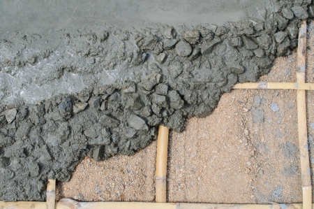 Making concrete roads in Thailandの写真素材