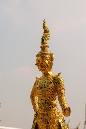 Golden statue at Grand Palace, Thailandの写真素材