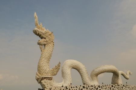 Naga statue in northern Thailandの写真素材