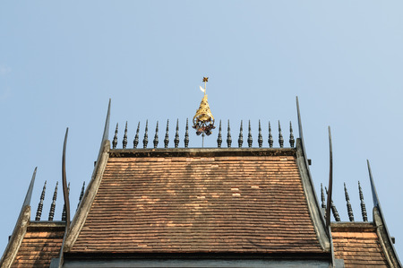 Lanna temple roof in Thailand