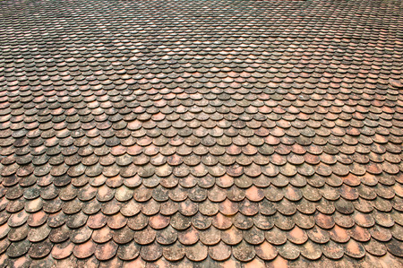 Roof Tile Pattern of Thailandの写真素材