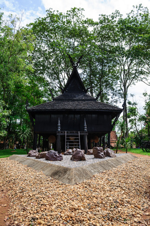 traditional Thai black house styleの写真素材