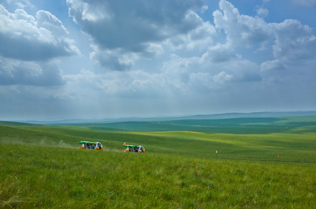 Inner Mongolia grassland sceneryの写真素材
