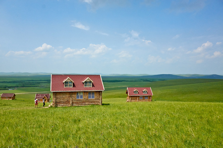 Inner Mongolia grassland sceneryの写真素材