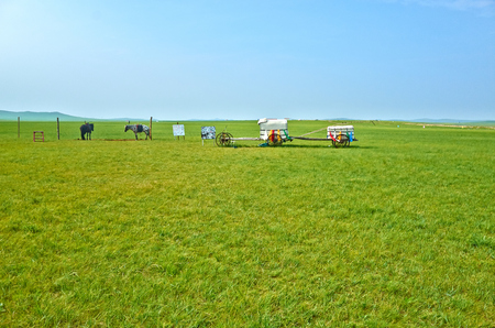 Inner Mongolia grassland sceneryの写真素材