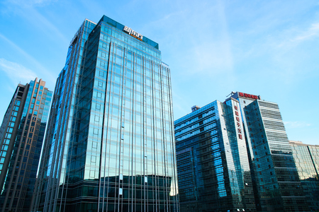 building of Zhongguancunのeditorial素材