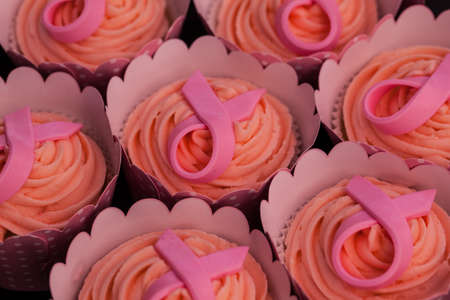 Breast Cancer Awareness Cupcakes の写真素材