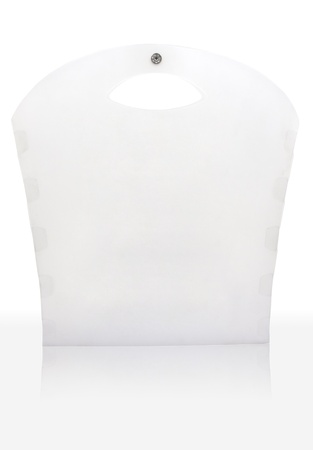 Polypropylene  PP  plastic bag on white backgroundの写真素材