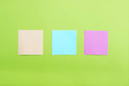 The empty space on multi-colored office stickers.の写真素材