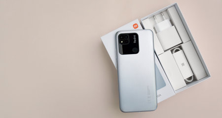 Xiaomi launch new smartphone Redmi 10A silver.