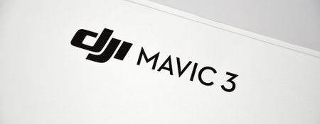 A new DJI Mavic 3 drone on light background.