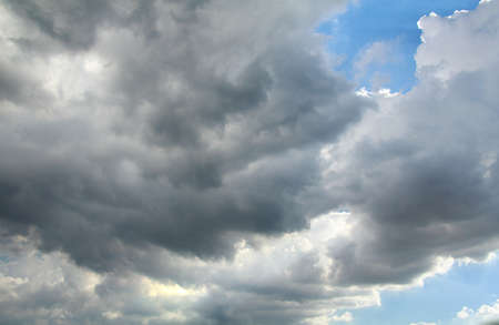 The Sky before storm and heavy rain coming. Sky with dark gray cloud. The sky in rainy seasonの写真素材