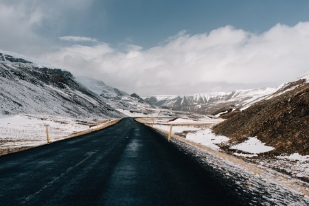 Mountain roads of Iceland fromの写真素材