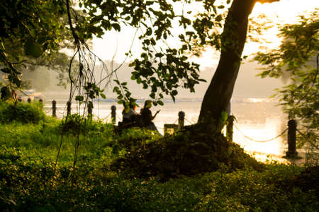 Such a romantic scenario at Rabindra Sarobor lake, Calcutta.