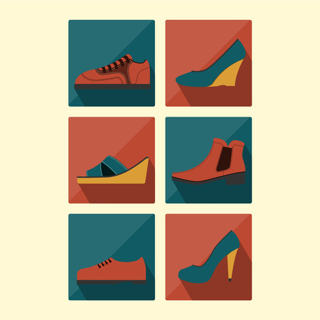 Man and woman's shoeのイラスト素材