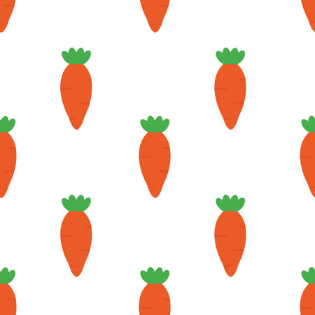 Carrot seamless pattern vector file on isolated white background. It can be used for wallpaper, home...