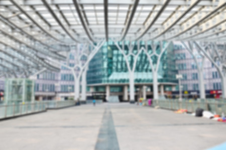 blurred entrance of department store for backgroundの写真素材