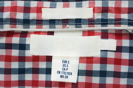 blank texture label on shirtの写真素材