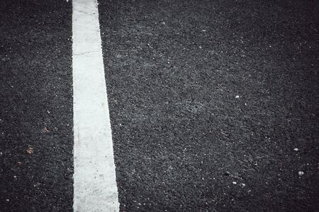 asphalt road texture with white line, copy spaceの写真素材