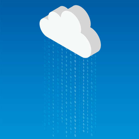 Cloud computing concept vector isometricのイラスト素材