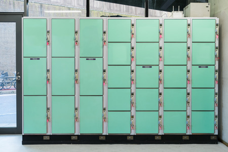 Various size of automatic locker rental in japanの写真素材