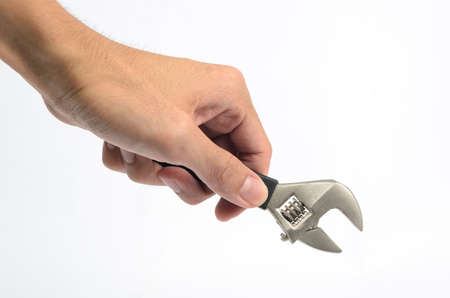 a hand hold spanner mean you can fix it by yourselfの写真素材