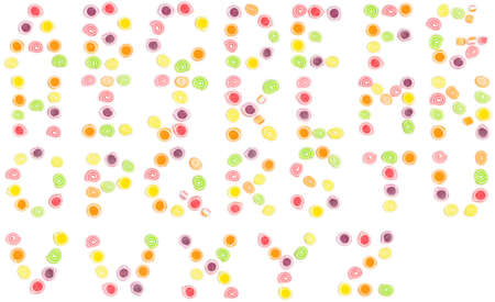 A to Z alphabet by jelly on isolate background, you can select which one you want to writing any words. (If this alphabet's size is too small you can select the full size from this serie.の写真素材