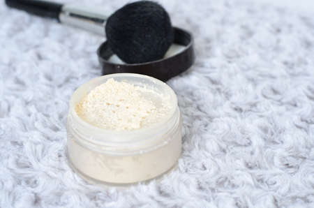 bursh on and powder cosmeticの写真素材