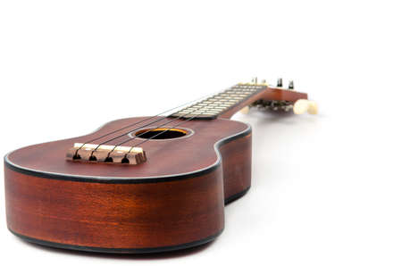 brown ukulele on isolate backgroundの写真素材