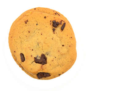 baked chocolate cookie on the isolated backgroundの写真素材