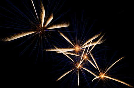 firework explosion in the night skyの写真素材