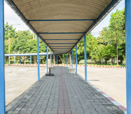 indoor bricks pavementの写真素材