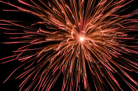 amazing fireworks explosion on blackの写真素材