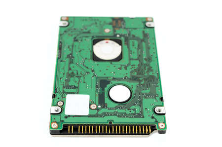 harddisk circuit board isolated on white