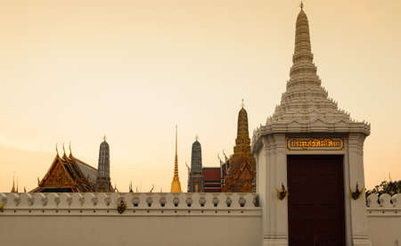 Outside of Thai grand palace vintage styleの写真素材