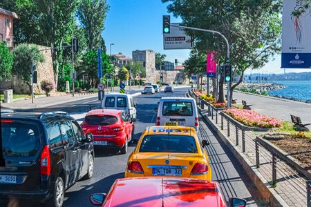 Istanbul July 2017. Turkish car traffic in Istanbul.のeditorial素材